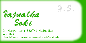 hajnalka soki business card